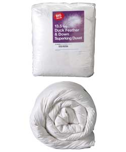 Duck Feather and Down 13.5 Tog Duvet - Super