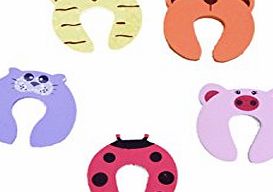 Dudeybaba 6x Baby safety Door Stoppers - 6 Different Animal designs