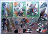 A4 3D Dufex step by step die cut decoupage sheet - cricket, football, rugby, sport