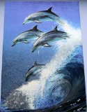 Dufex Craft Products Dufex postcard, picture print, topper - Out of the Blue, dolphins