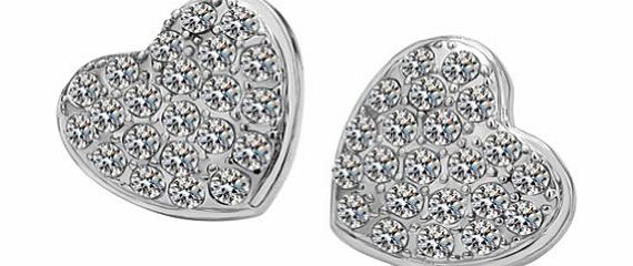 DUMAN Heart Earring 18ct gold plated earring Fashion jewellery nickel free plating platinum Swarovski Elements Crystal Rhinestone