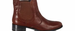 Dune Finn tan leather ankle boots