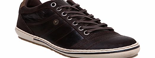 Dune Scribble Leather Trainers