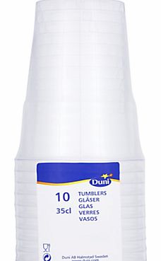 Disposable Tumblers, Clear, 10 pcs