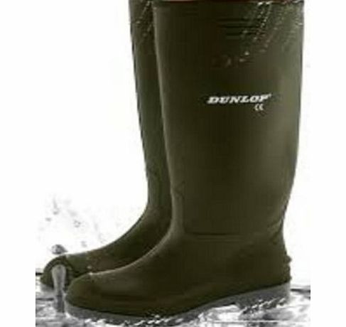 Mens Ladies Waterproof Footwear Dunlop Bedget Wellingtons Snow Boot Wellies Rubber Shoe Boots (Uk Size 6, Green)
