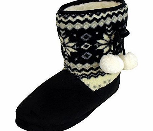 Dunlop Womens Mens Dunlop Furry Ankle Boot Bootee Slipper Ladies Eskimo Slippers UK 7-8