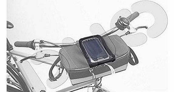 Bicycle Handlebar Bag Bike Cycle Front Pannier click-on click-off smartphone case map wallet UK stock (Panier + smartphone&map Holder)