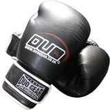 16oz BLACK DUO A/L Muay Thai Kickboxing Boxing Gloves
