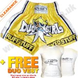 L * DUO-GIRL* YEL Muay Thai Kickboxing Boxing Shorts