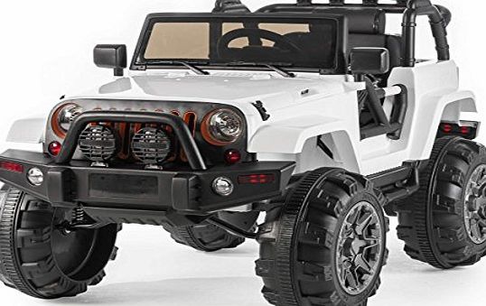Duplay BIG SUV Trailcat Style 12v Electric Jeep with Parental Remote amp; Mp3 (3 Colours) (White)