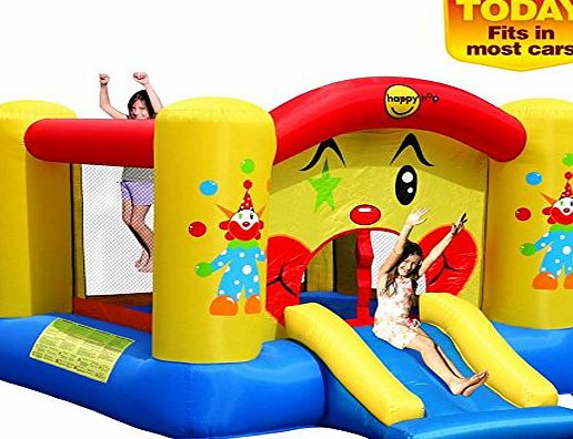 Duplay Clown Bouncy Castle with Slide and Basketball Hoop