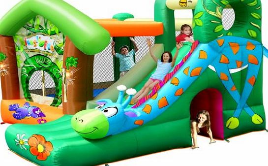 Duplay Happy Hop Jungle Fun 11.5ft Bouncy Castle