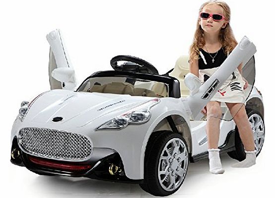 Duplay Maserati Electric Ride On Sports Car with Parental Remote,MP3 Plug-In, Opening Doors, Working Lights 