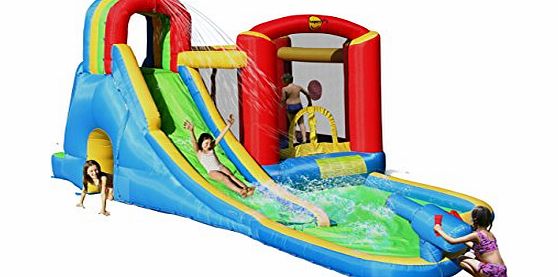Duplay Splash Wave Fun Zone 20ft Inflatable Waterslide and Bouncy Castle 9047N