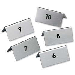 Durable Table Signs 6-10 W85xD50xH36mm Brushed