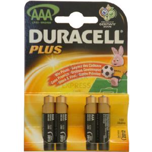Duracell Plus AAAs 4 Pack