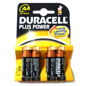 Duracell Plus Power AA Batteries 4 Pack