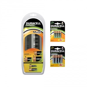 Duracell Rechargable Multi Battery Charger Bundle