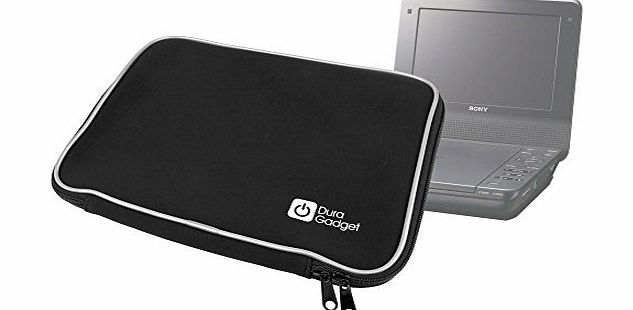 DURAGADGET Black Carry Case for Sony Portable DVD players DVP-FX720, DVP-FX730, DVP-FX820, DVP-FX875 