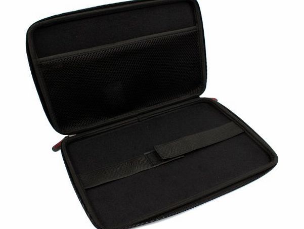 Black Shell Hard EVA Cover Case And Cover With Dual Zips For Sony DVPFX770B.CEK Portable DVD Player, Sony DVPFX780 7-inch Screen Portable DVD Player, Toshiba SDP77 7 inch Portable DVD Playe