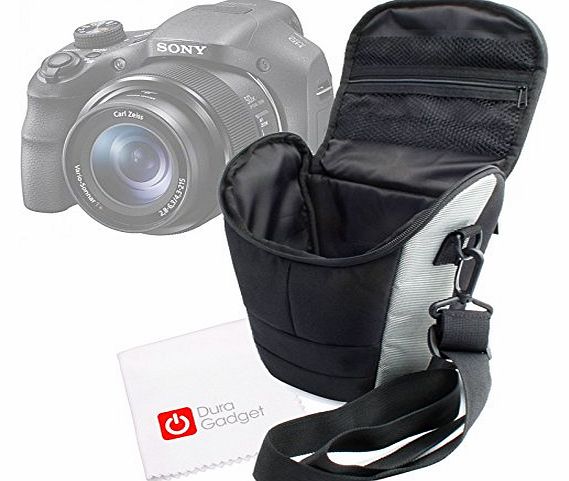 Hardwearing Top-Loader Protective Carry Case Bag for the Sony DSC-H300 / H300 Digital Compact Camera - Black (20.1MP, 35x Optical Zoom) amp; Sony NEX-5RK