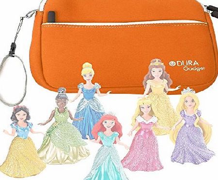 DURAGADGET Orange Neoprene Carry Case - Compatible with the Disney Princess Magiclip Collection - By DURAGADGET