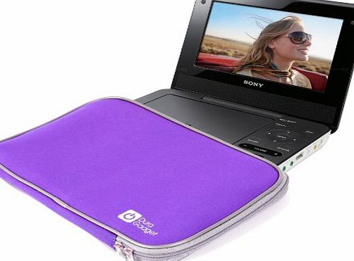DURAGADGET Portable DVD Player Carry Case for Sony DVP-FX980, DVP-FX875, DVP-FX820, DVP-FX780, DVP-FX730, DVP-FX720 amp; Sony 7-inch Screen Player - Exclusive DURAGADGET Lightweight amp; Water Resistant Neopre