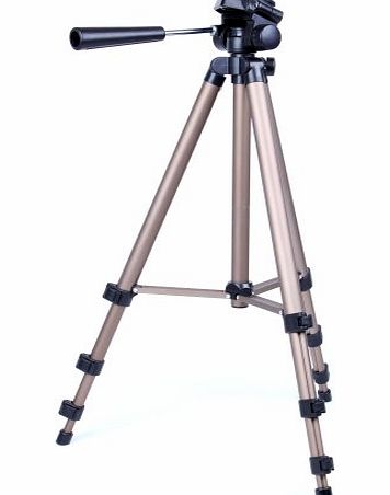 Professional Lightweight Aluminium Tripod for PNJ Cam AEE SD 21, PNJ Cam AEE SD23 Mini, Vivitar DVR785HD-BLU 5MP Pro Waterproof Action Camcorder amp; DVR995WHD-GRP-IT Camscope