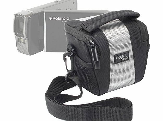 DURAGADGET Top-Loading Camcorder Case with Shoulder Fastening amp; Belt Loop for the Polaroid Cube C3 / HD Action Camera amp; Polaroid ID1660 Full HD Camcorder