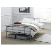 Durban Double Bed Frame, Silver Finish