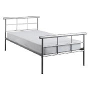 Durban Single Bed, Black Finish, With Brook