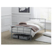 Durban Single Bed Frame, Silver Finish, With