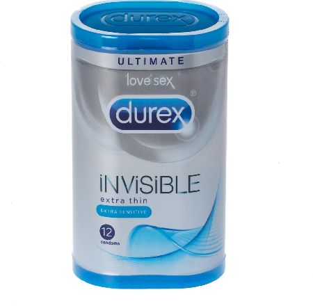 Durex, 2102[^]0107330 Invisible Extra Sensitive 12s