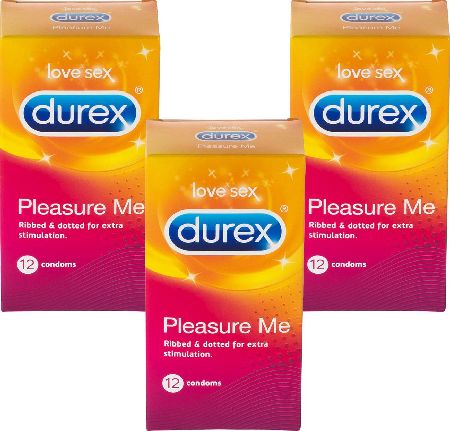 Durex, 2102[^]0107358 Pleasure Me Triple Pack - 36 Condoms