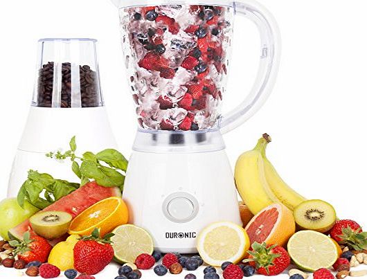 Duronic BL4 White 1.5 Litre Jug Blender and Multi-Mill. 2 Speed efficient 400W motor - pulse function