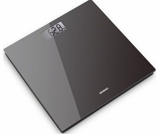 Duronic BS701 Touch Sense 150KG Electronic Slim Digital display Black Glass Platform Bathroom Scales