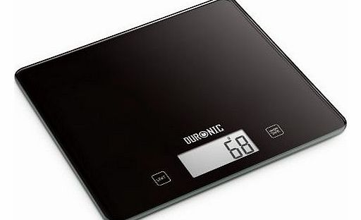 KS875 Slim Black Glass Surface Design Digital Display 5KG Kitchen Scales 2 Years FREE Warrantee