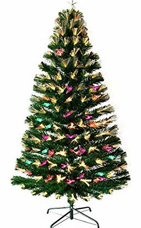 Duronic Optical Full Light 6ft Indoor Fully Flashing Fibre Optic Light Tree with Star on top