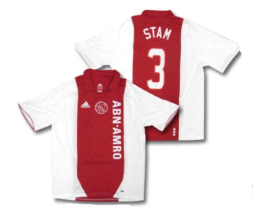 Dutch teams Adidas 07-08 Ajax home (Stam 3)
