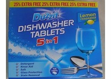 Dishwasher Tablets 5 in 1, Lemon Fragrance