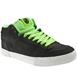 Male Zered Neon Leather Upper in Black and Green