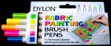 DYLON International Ltd Dylon Fabric Brush Pens Pack of 5 Fluorescent