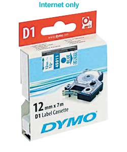 dymo D1 Clear Polyester Tape With Blue Text S0720510