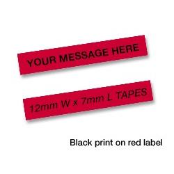 Dymo D1 Labels Black On Red 12mm x 7m