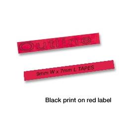 Dymo D1 Labels Black On Red 9mm x 7m