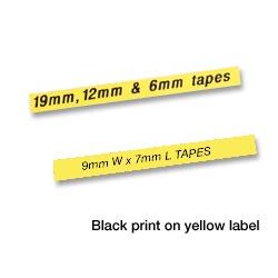 Dymo D1 Labels Black On Yellow 9mm x 7m
