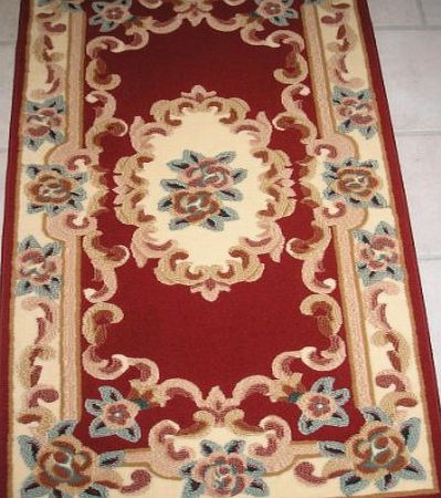 Dynasty OPPULENT RED RUG IN A TRADITIONAL CHINESE PATTERN DESIGN WITH CARVED RELIEF EFFECT (5FT x 8FT)
