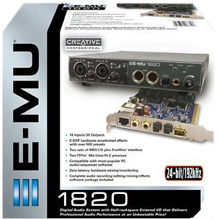 E-mu 1820 multi in/out audio interface