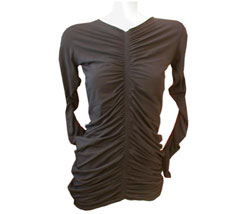 Stretch fitted shirtRouched sleeve top