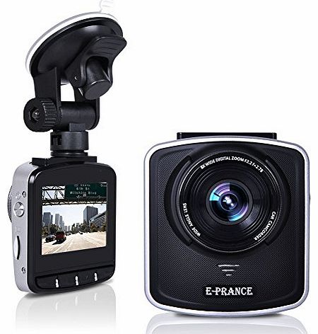 E-PRANCE Car DVR Camera Recorder 2.4`` Screen   Full HD 1080P   170 Degree Wide Angle   Car Plate Stamp   G-Sensor   WDR   MOV   HDMI OutPort,With 32G Memory Card